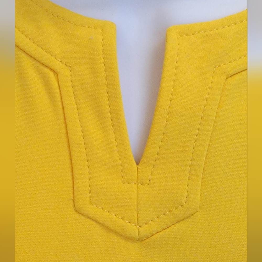 Talbots Yellow Shift Pocket Dress Sz: 2P - Picture 3 of 6